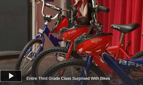 Tustin School receives bicycles from the Bikes for Kids Foundation