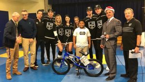 Kings Care Foundation Surprises Third Grade Class with New Bikes In partnership with Bikes for Kids Foundation, the Kings gifted bikes to an entire class as part of G.O.A.L.S. sponsored by Blue Shield of California by LA Kings @LAKings / LAKings.com 